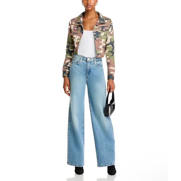 CINQ À SEPT Camo Cropped Jacket - Picture 2 of 7